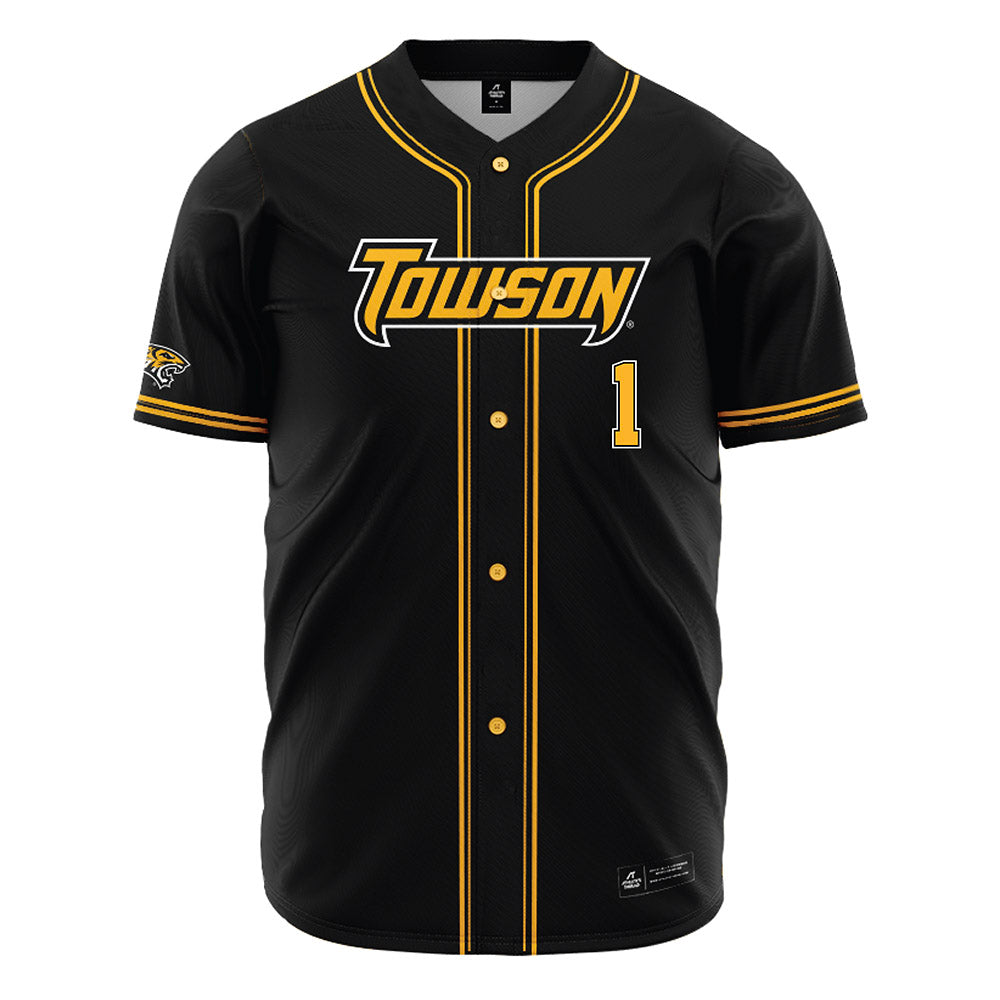 Towson - NCAA Baseball : Cole Stefano - Black Jersey-0