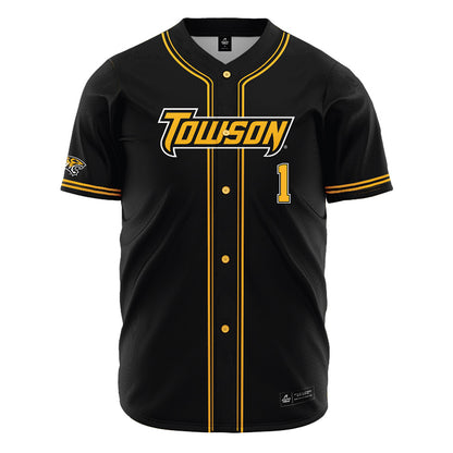Towson - NCAA Baseball : Cole Stefano - Black Jersey-0