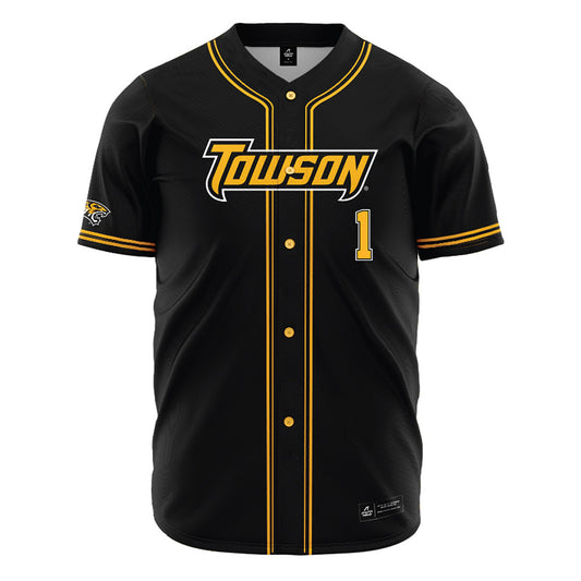 Towson - NCAA Baseball : Cole Stefano - Black Jersey-0