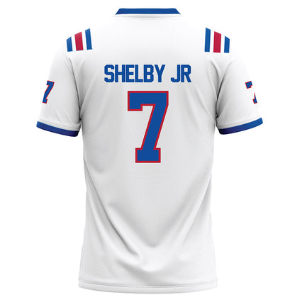 LA Tech - NCAA Football : Jhamal Shelby Jr - White Football Jersey-1