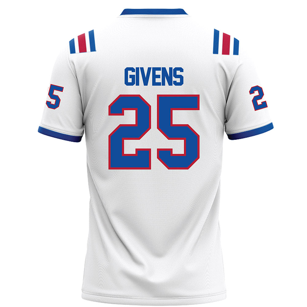 LA Tech - NCAA Football : Amani Givens - White Football Jersey