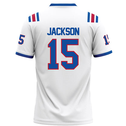 LA Tech - NCAA Football : Jay-T Jackson - White Football Jersey-1
