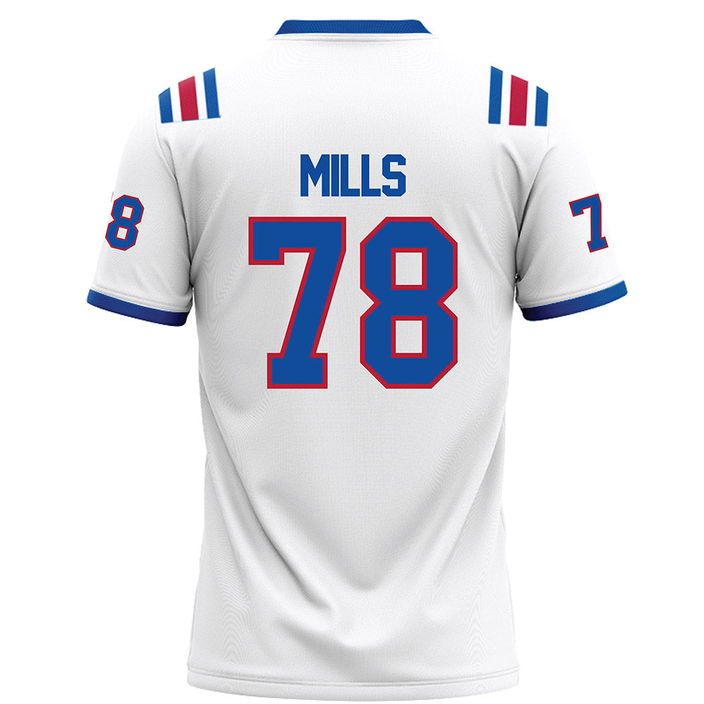 LA Tech - NCAA Football Legends : Jordan Mills - White Football Jersey-1