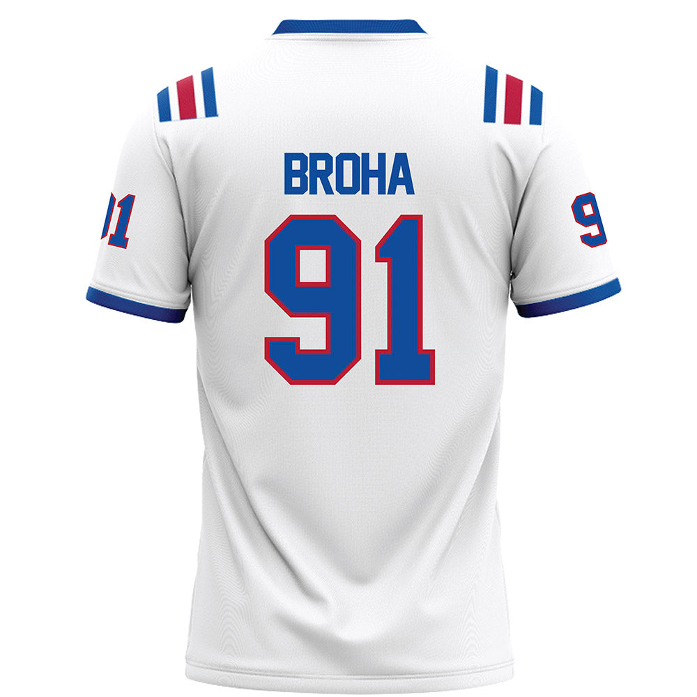 LA Tech - NCAA Football Legends : Matthew Broha - White Football Jersey-1