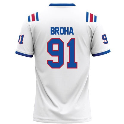 LA Tech - NCAA Football Legends : Matthew Broha - White Football Jersey-1
