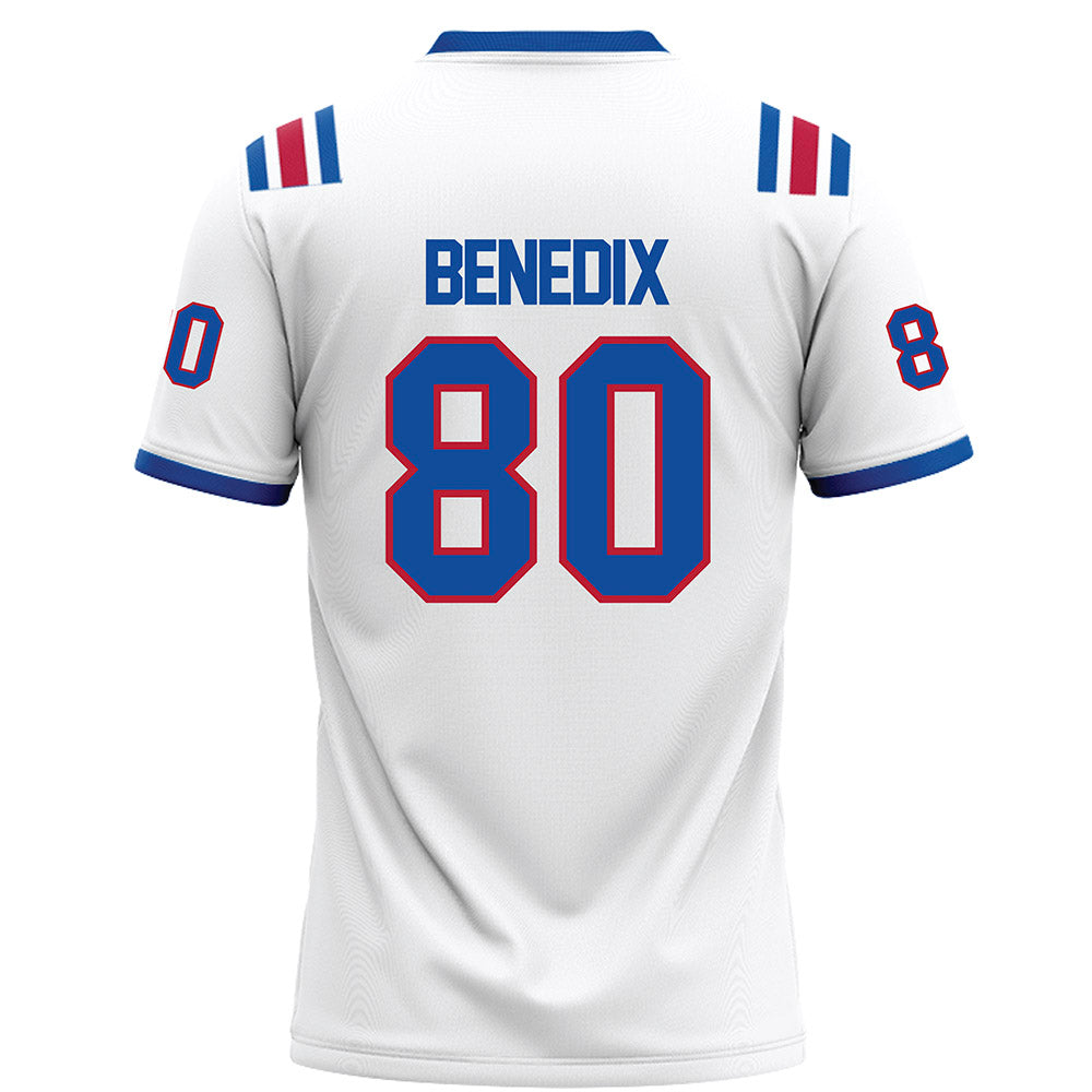 LA Tech - NCAA Football : Dane Benedix - White Football Jersey-1
