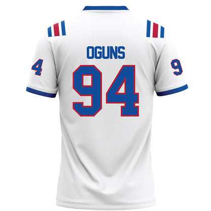 LA Tech - NCAA Football : Emmanuel Oguns - White Football Jersey-1