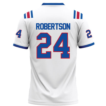 LA Tech - NCAA Football : Fredrick Robertson - White Football Jersey