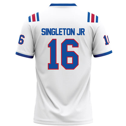 LA Tech - NCAA Football : Marques Singleton Jr - White Football Jersey-1