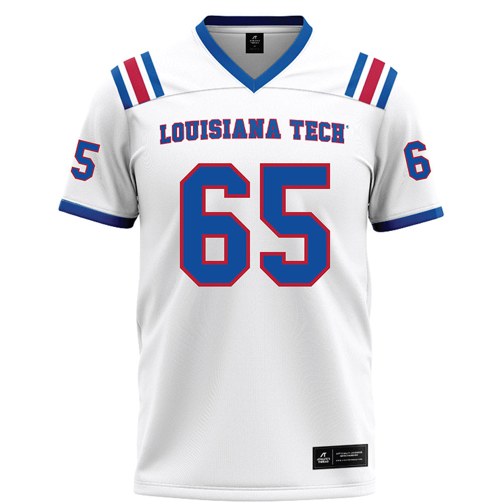 LA Tech - NCAA Football Legends : Kody Russey - White Football Jersey-0