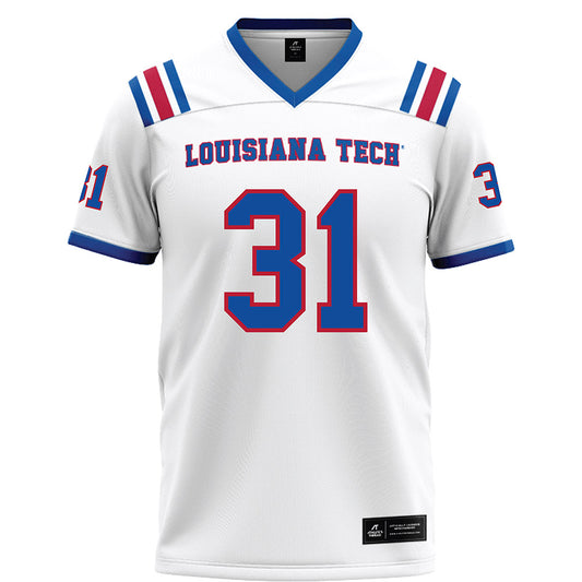 LA Tech - NCAA Football : Hunter Rioux - White Football Jersey-0