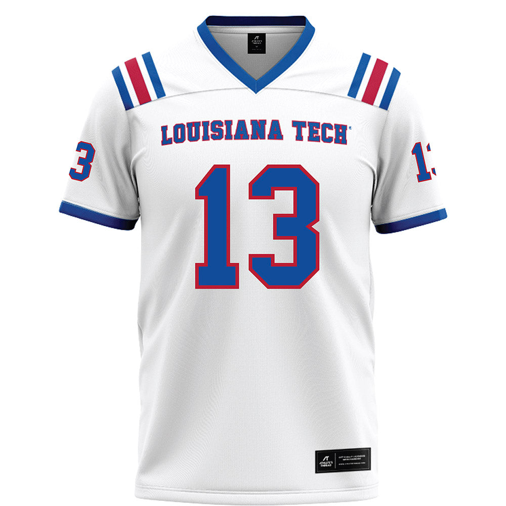 LA Tech - NCAA Football : Cameron Hill - White Football Jersey-0