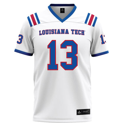 LA Tech - NCAA Football : Cameron Hill - White Football Jersey-0