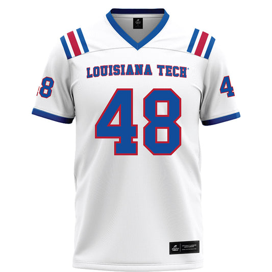 LA Tech - NCAA Football : John Hoyet Chance - White Football Jersey-0
