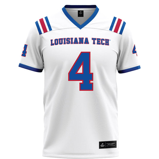 LA Tech - NCAA Football : Clay Thevenin - White Football Jersey-0