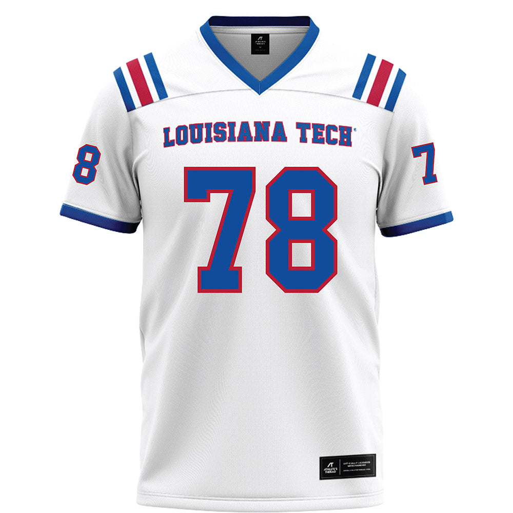 LA Tech - NCAA Football Legends : Jordan Mills - White Football Jersey-0