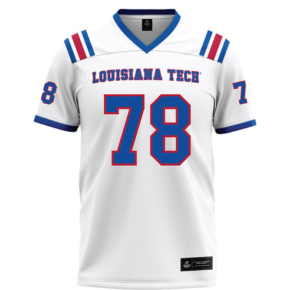 LA Tech - NCAA Football Legends : Jordan Mills - White Football Jersey-0