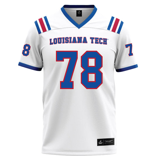 LA Tech - NCAA Football Legends : Jordan Mills - White Football Jersey-0