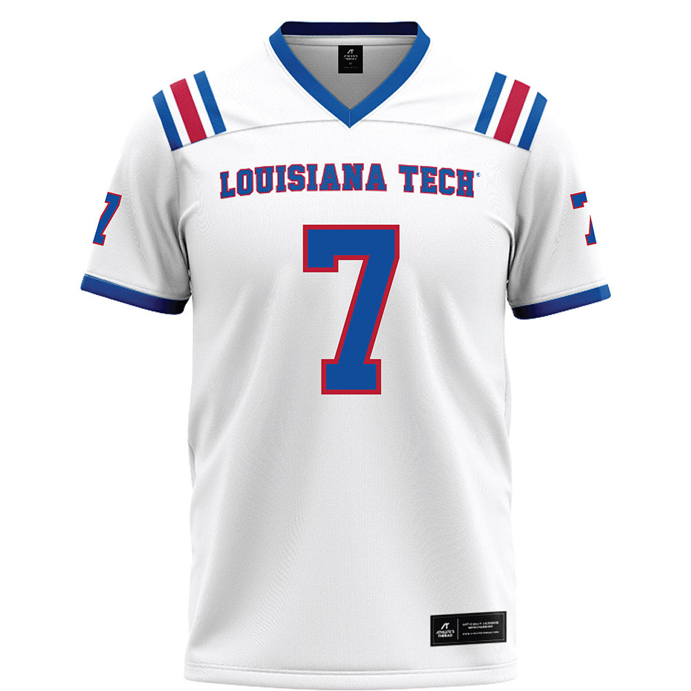 LA Tech - NCAA Football : Jhamal Shelby Jr - White Football Jersey-0