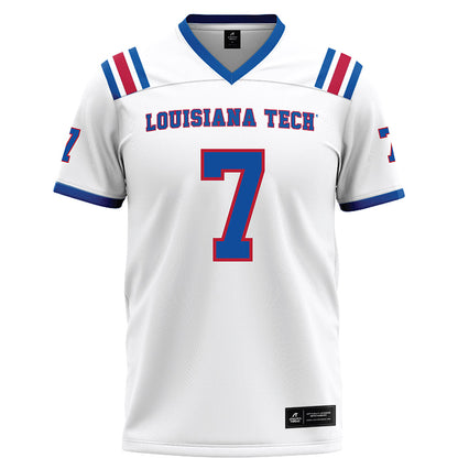 LA Tech - NCAA Football : Jhamal Shelby Jr - White Football Jersey-0