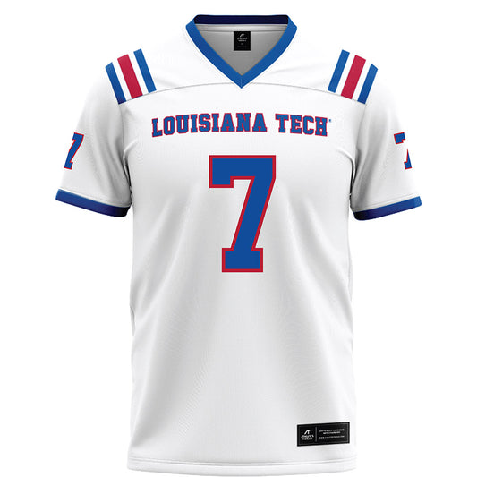 LA Tech - NCAA Football : Jhamal Shelby Jr - White Football Jersey-0