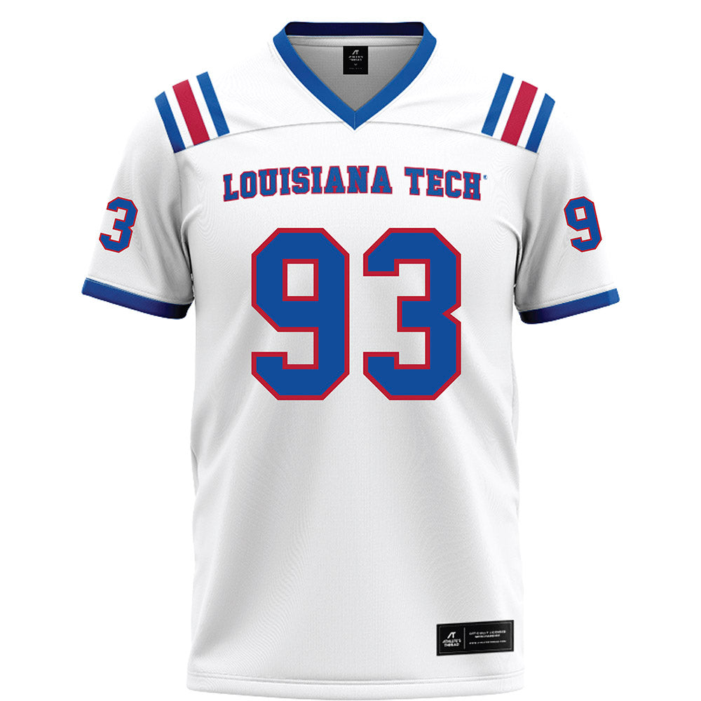 LA Tech - NCAA Football : Jacob Bradford - White Football Jersey-0
