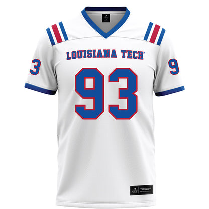 LA Tech - NCAA Football : Jacob Bradford - White Football Jersey-0