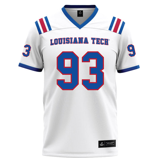 LA Tech - NCAA Football : Jacob Bradford - White Football Jersey-0