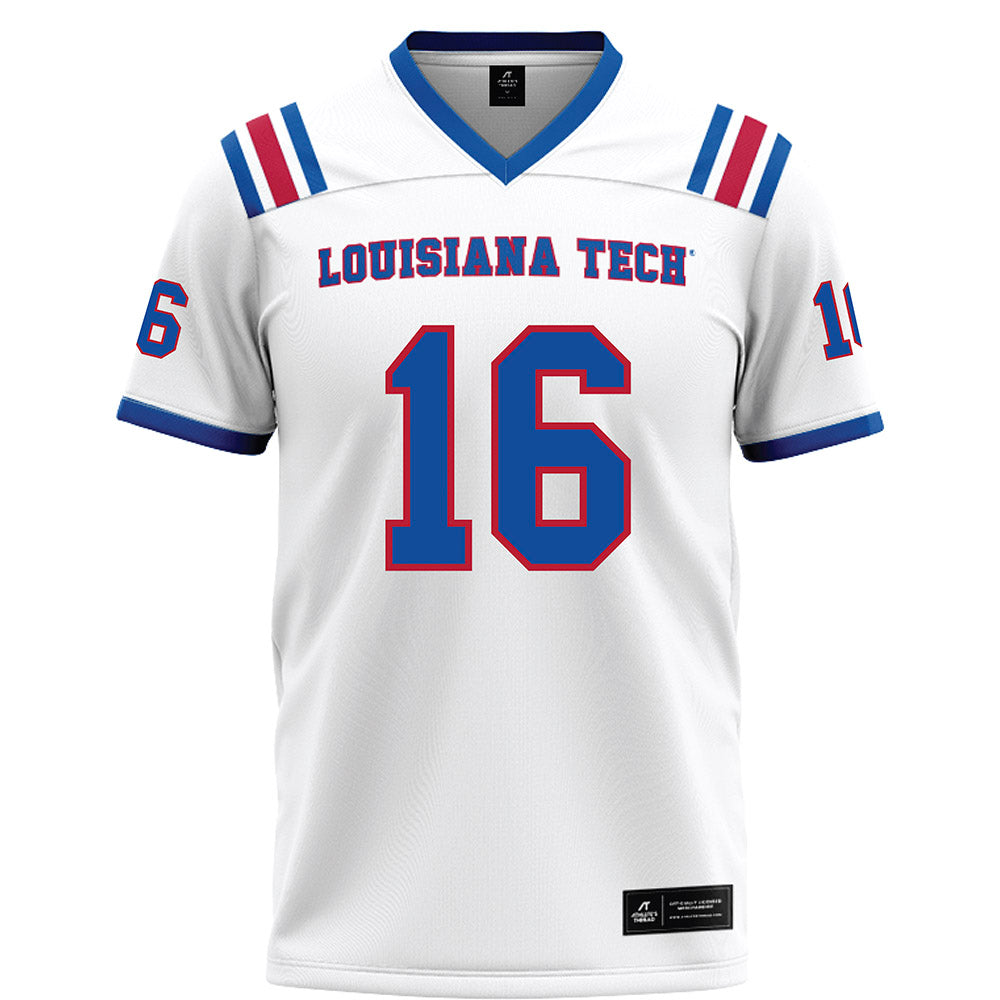 LA Tech - NCAA Football : Marques Singleton Jr - White Football Jersey-0