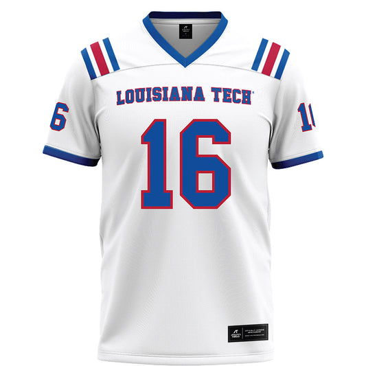 LA Tech - NCAA Football : Marques Singleton Jr - White Football Jersey-0