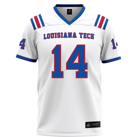 LA Tech - NCAA Football : Teddy Booras - White Football Jersey-0