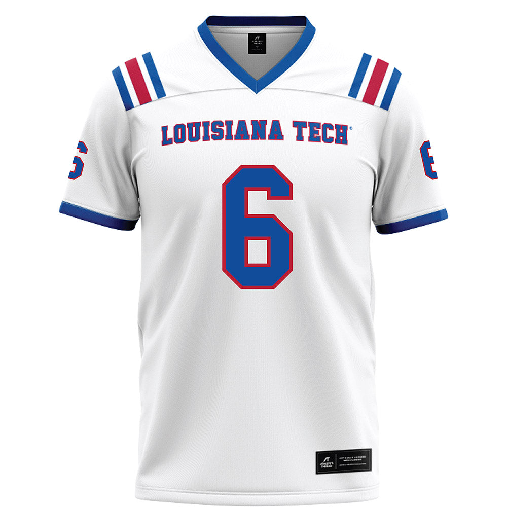 LA Tech - NCAA Football Legends : Phillip Livas - White Football Jersey-0
