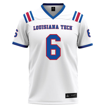 LA Tech - NCAA Football Legends : Phillip Livas - White Football Jersey-0