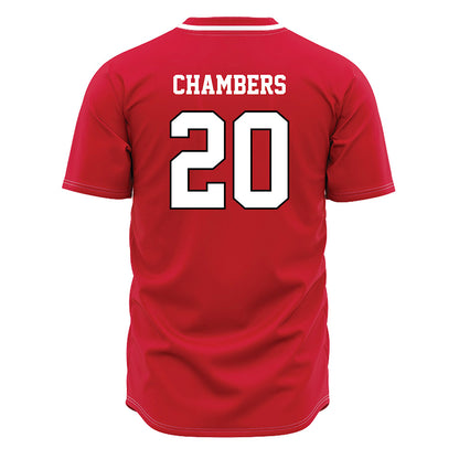 Fairfield - NCAA Baseball : Joseph Chambers - Red Jersey-1