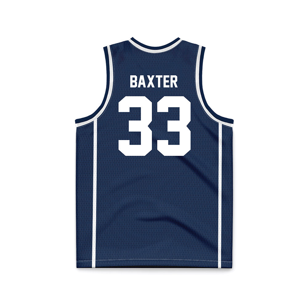 Butler - NCAA Women's Basketball : Addison Baxter - Navy Basketball Jersey-1