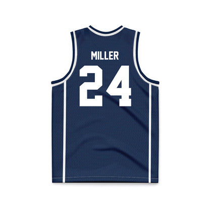 BU - NCAA Women's Basketball : Mallory Miller - Navy Basketball Jersey-1