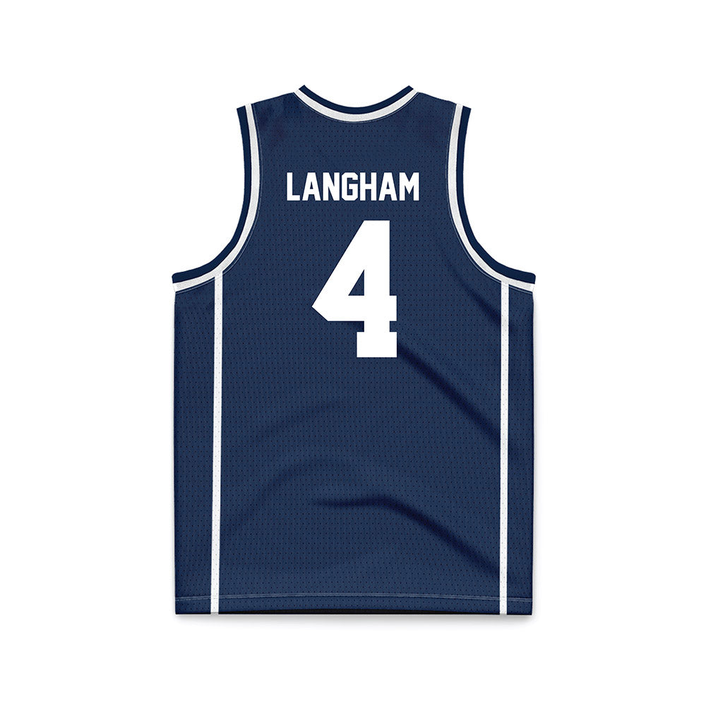 BU - NCAA Women's Basketball : Kennedy Langham - Navy Basketball Jersey-1