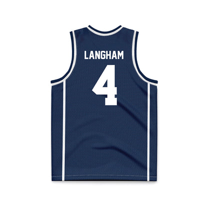 BU - NCAA Women's Basketball : Kennedy Langham - Navy Basketball Jersey-1