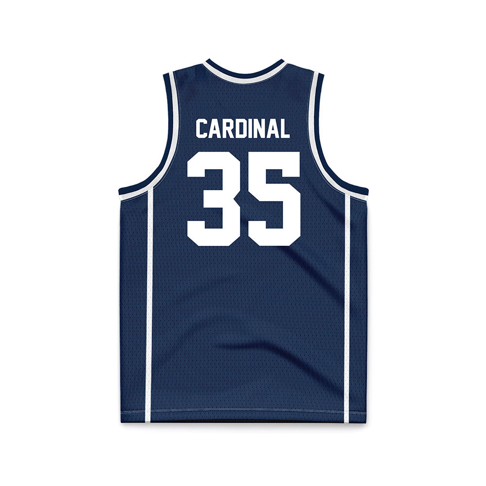 Butler - NCAA Men's Basketball : Bryson Cardinal - Navy Basketball Jersey-1