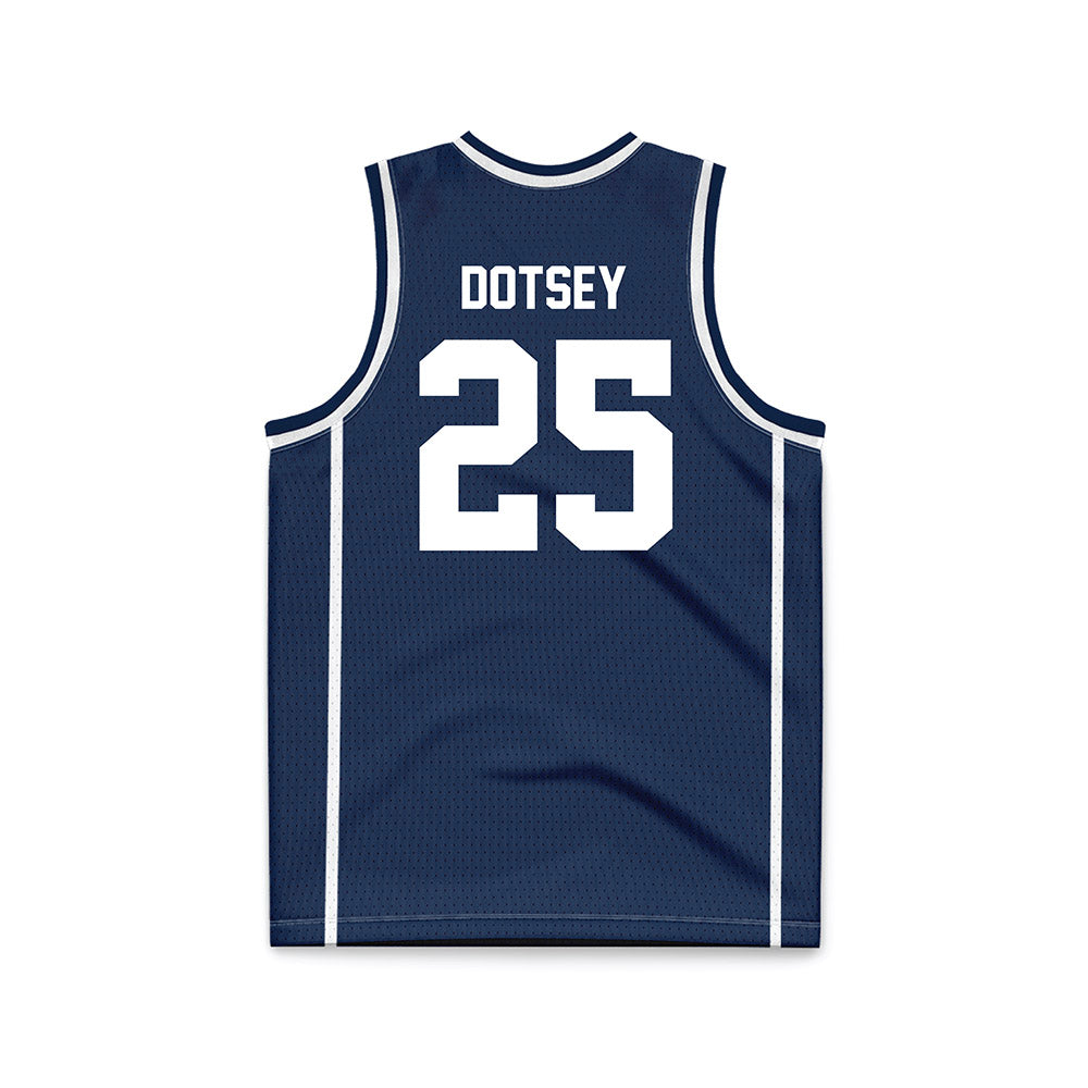 BU - NCAA Women's Basketball : Caroline Dotsey - Navy Basketball Jersey-1