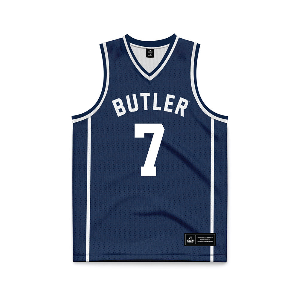 BU - NCAA Women's Basketball : McKenna Johnson - Navy Basketball Jersey-0