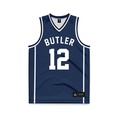 BU - NCAA Women's Basketball : Saniya Jackson - Navy Basketball Jersey-0
