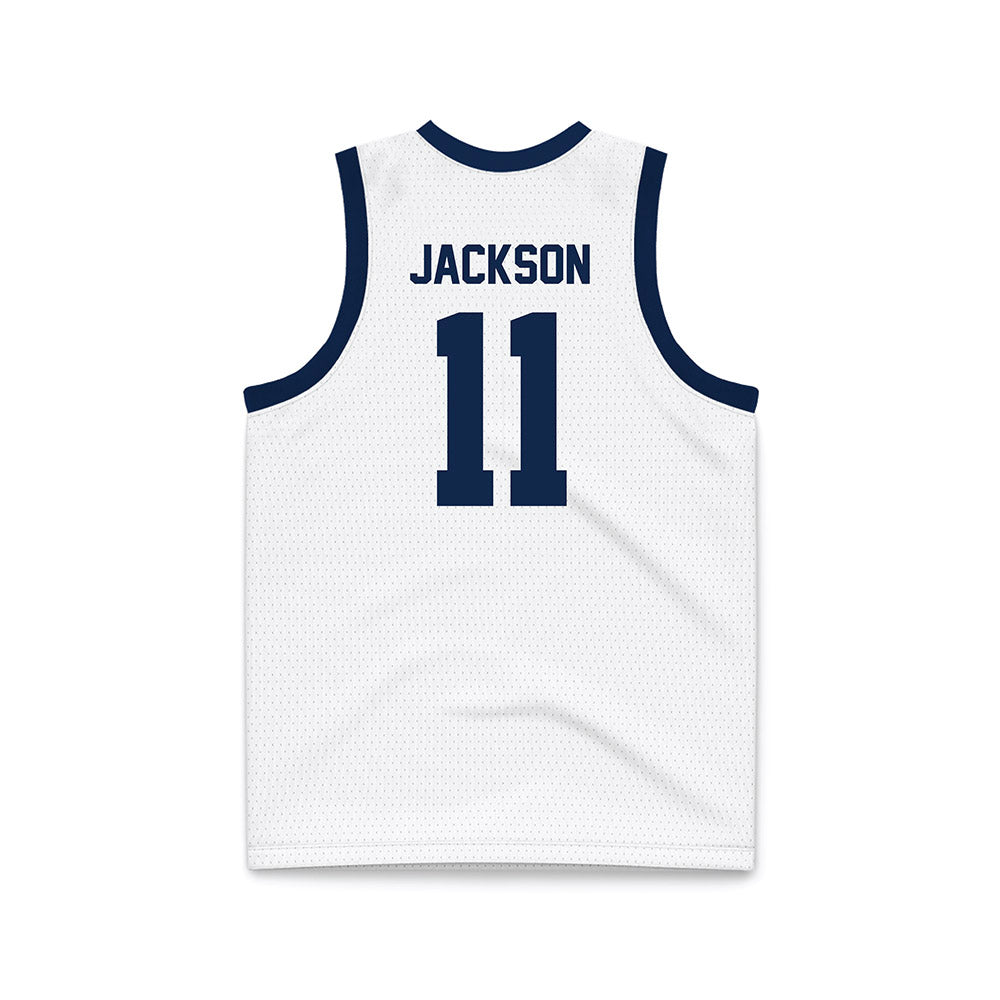 BU - NCAA Women's Basketball : Nevaeh Jackson - White Basketball Jersey-1