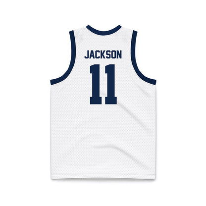 BU - NCAA Women's Basketball : Nevaeh Jackson - White Basketball Jersey-1