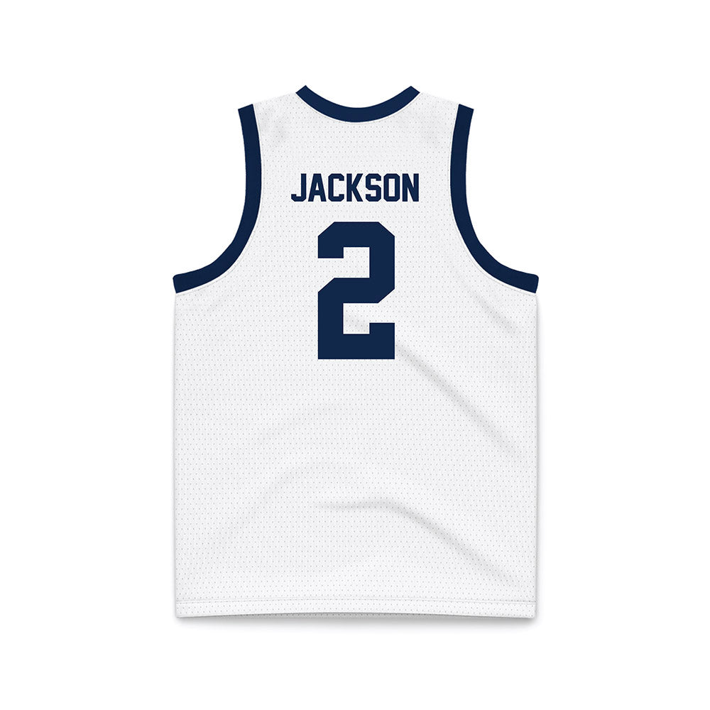 Butler - NCAA Men's Basketball : Jalen Jackson - White Basketball Jersey-1