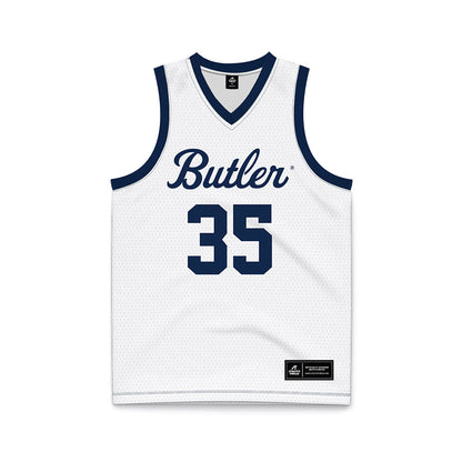 Butler - NCAA Men's Basketball : Bryson Cardinal - White Basketball Jersey-0