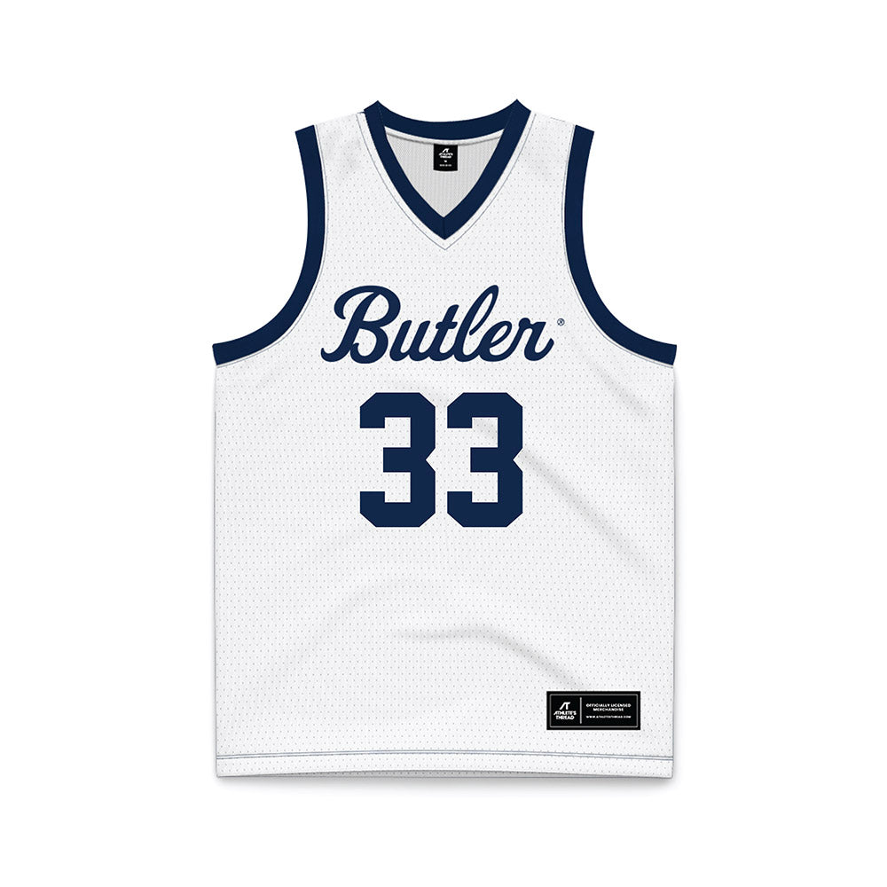 Butler - NCAA Women's Basketball : Addison Baxter - White Basketball Jersey-0