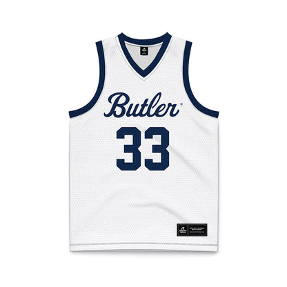 Butler - NCAA Women's Basketball : Addison Baxter - White Basketball Jersey-0
