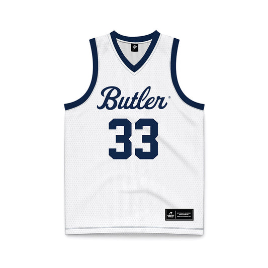 Butler - NCAA Women's Basketball : Addison Baxter - White Basketball Jersey-0