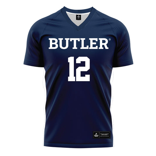 Butler - NCAA Women's Soccer : Kate Malin - Navy Soccer Jersey-0